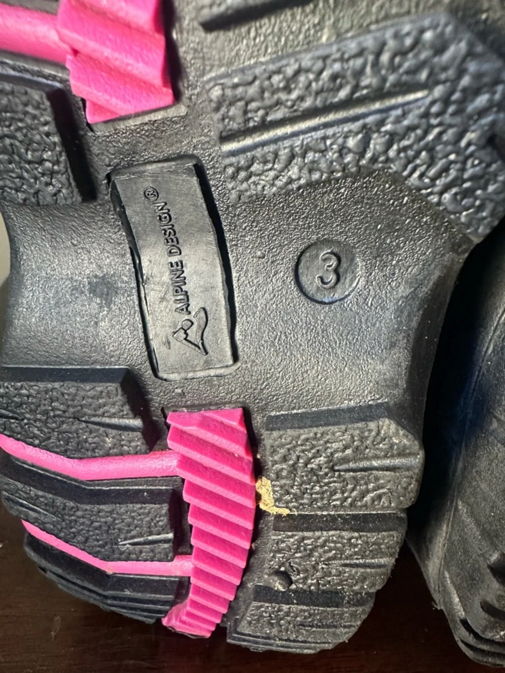 Alpine Design Kids Pink and Black Rain & Snow Boots